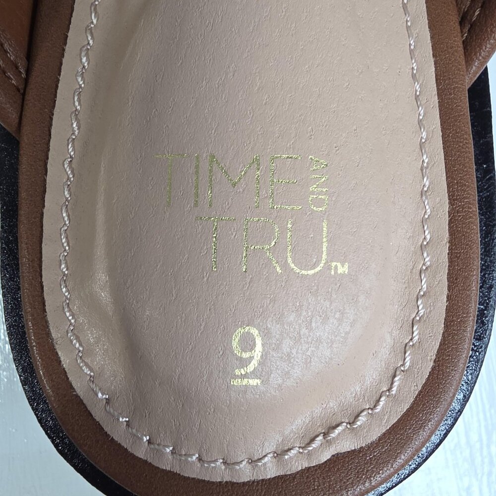 Time and Tru Shoes Womens Size 9 Brown Loafer Mule Memory Foam WMTT45AM124 - Picture 8 of 11